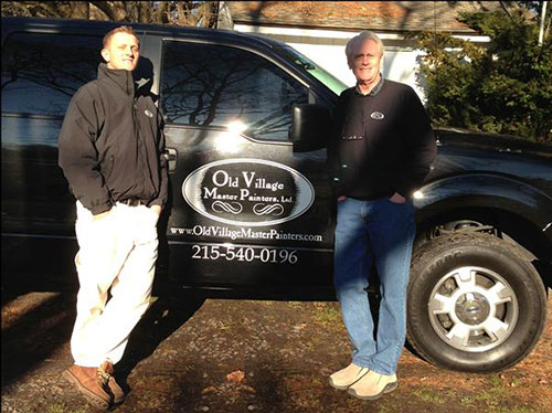 photo of Hutter and Ed Stulb with Old Village Master Painters truck