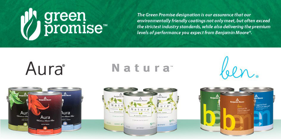 Benjamin Moore's Green Promise ~ environmentally friendly coatings 
