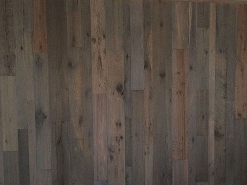 close up photo of reclaimed oak panels with fumed oak finish from Old Village Design Studio