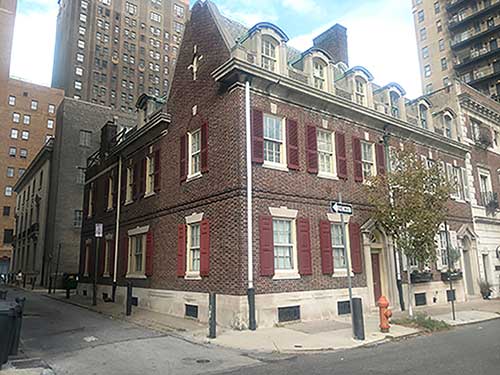 photo of 19th century home on Rittenhouse Square with 24 windows to restore
